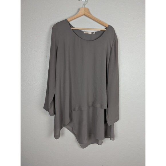 Soft Surroundings Taupe Asymmetrical Tunic Top XL - Picture 1 of 7
